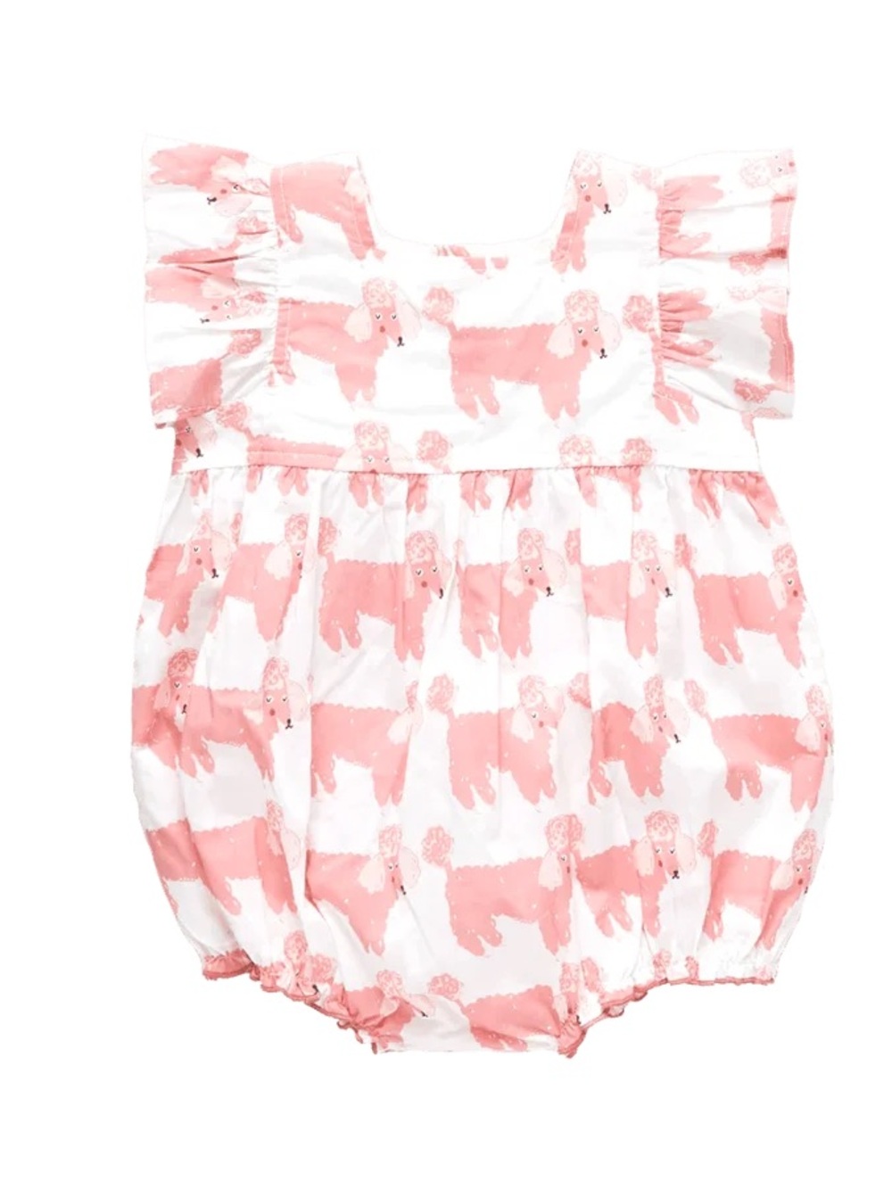 Pink Chicken Pink & White Elsie Poodle Bubble Romper